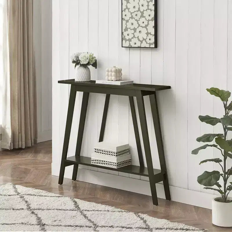 Kings Brand Furniture – Console étroite avec étagère de rangement pour couloir, entrée, vestibule, salon