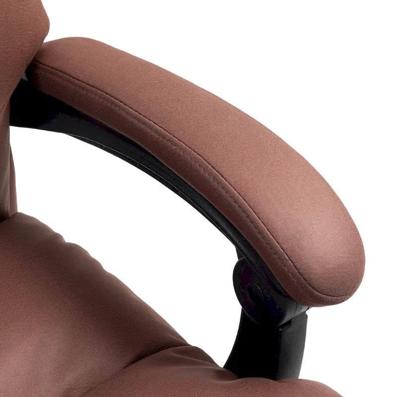 Fauteuil de bureau massant inclinable avec chauffage et vibrations | Microfibre | Blanc crème