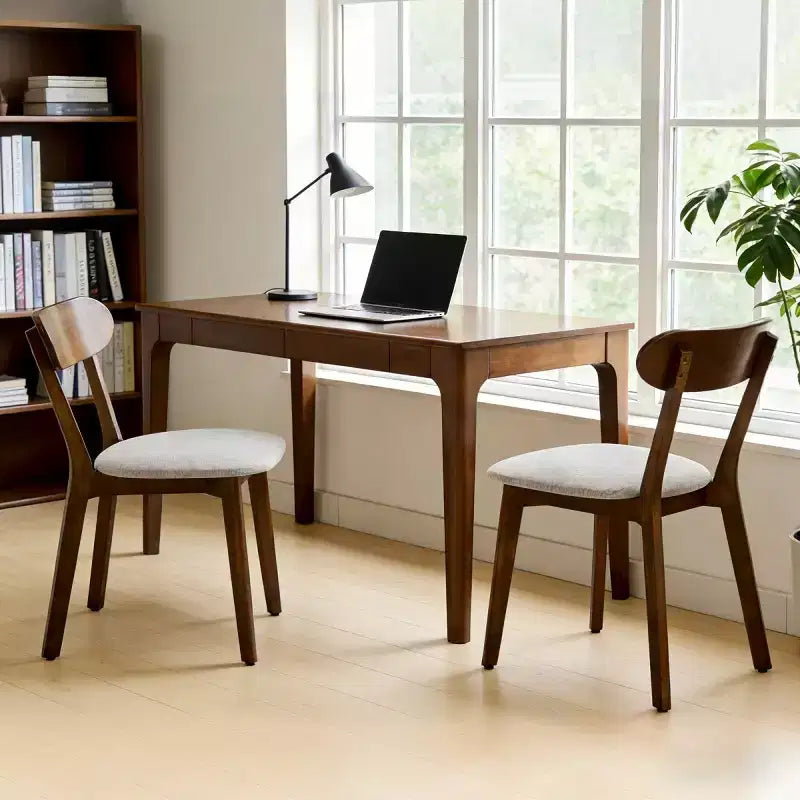 Chaises de salle à manger en bois massif de style moderne du milieu du siècle, lot de 2, pour salle à manger, restaurant ou salon - Panipeachy