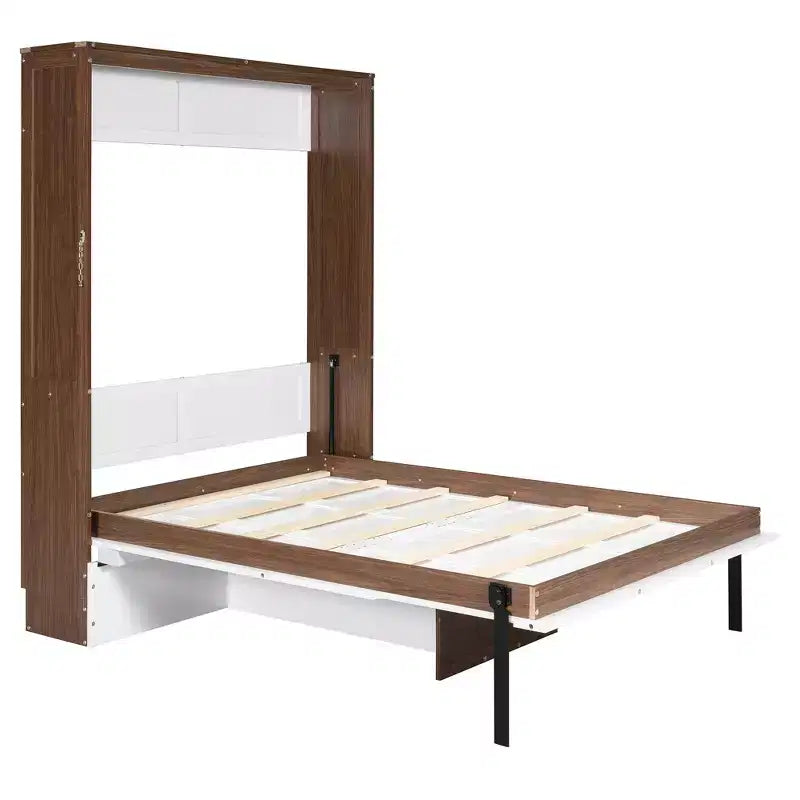Lit escamotable pleine grandeur, lit mural en bois pleine armoire avec bureau pliable, lit mural pliant pour chambre d'amis/bureau