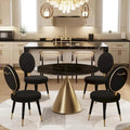 Ensemble de table et de chaises de salle à manger rondes Morden Fort Modern Luxury 5 pièces