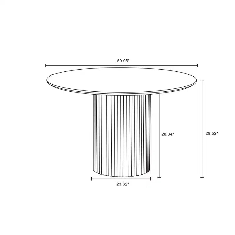 Ensemble de salle à manger rond 7 pièces 150 cm Hathaway et Flor de Manhattan Comfort