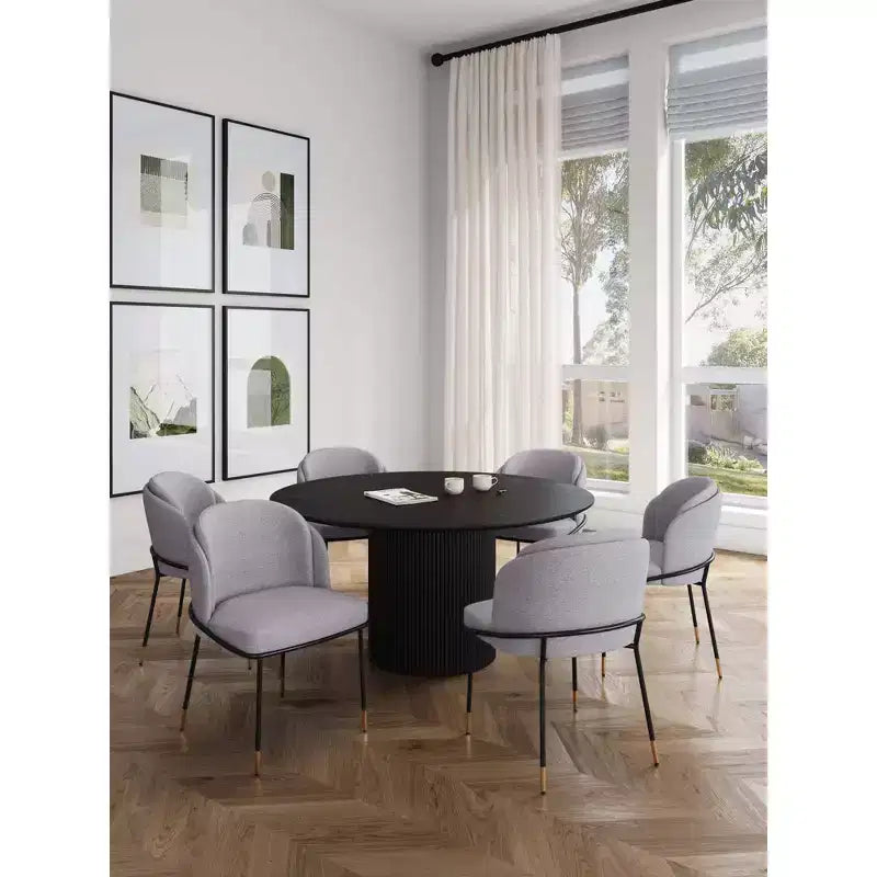 Ensemble de salle à manger rond 7 pièces 150 cm Hathaway et Flor de Manhattan Comfort