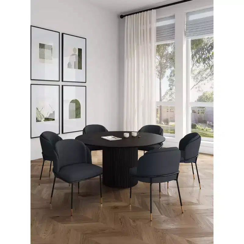 Ensemble de salle à manger rond 7 pièces 150 cm Hathaway et Flor de Manhattan Comfort