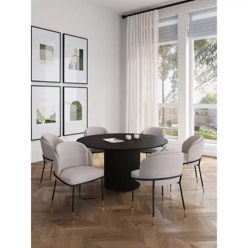 Ensemble de salle à manger rond 7 pièces 150 cm Hathaway et Flor de Manhattan Comfort
