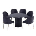 Manhattan Comfort 7pc 59.05" Hathaway and Flor Round Dining Set