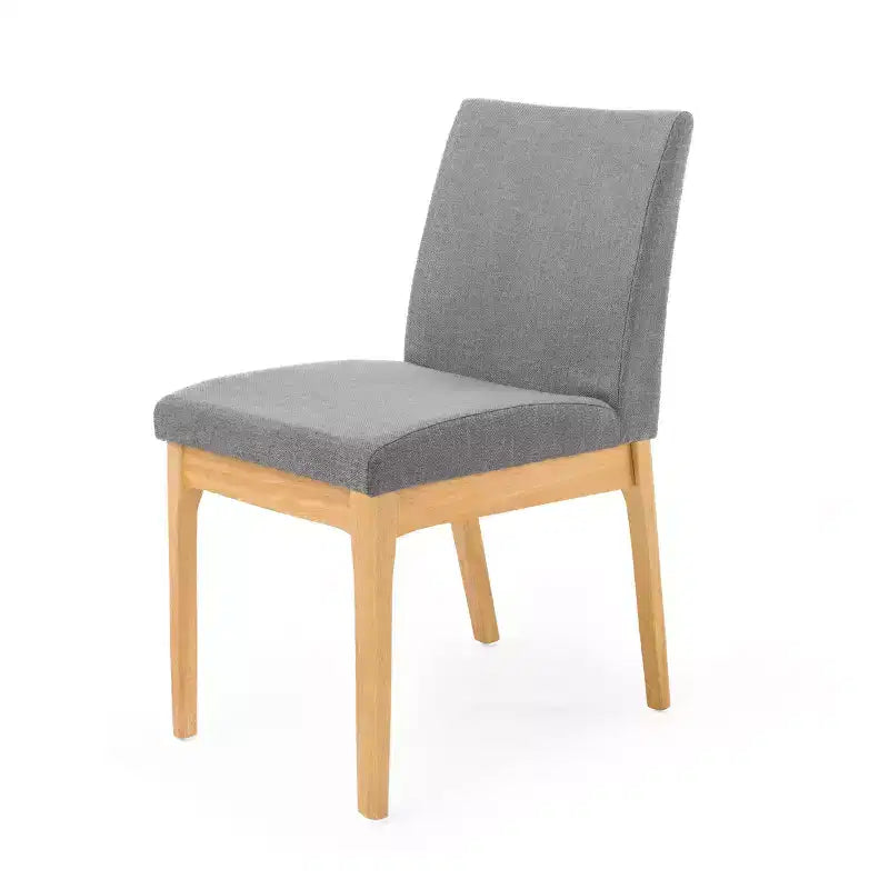GDFStudio Hampton Ensemble de salle à manger 7 pièces en bois d'hévéa rembourré de style moderne du milieu du siècle
