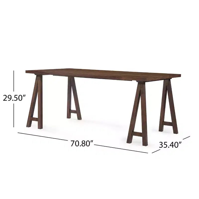 GDFStudio Hampton Ensemble de salle à manger 7 pièces en bois d'hévéa rembourré de style moderne du milieu du siècle