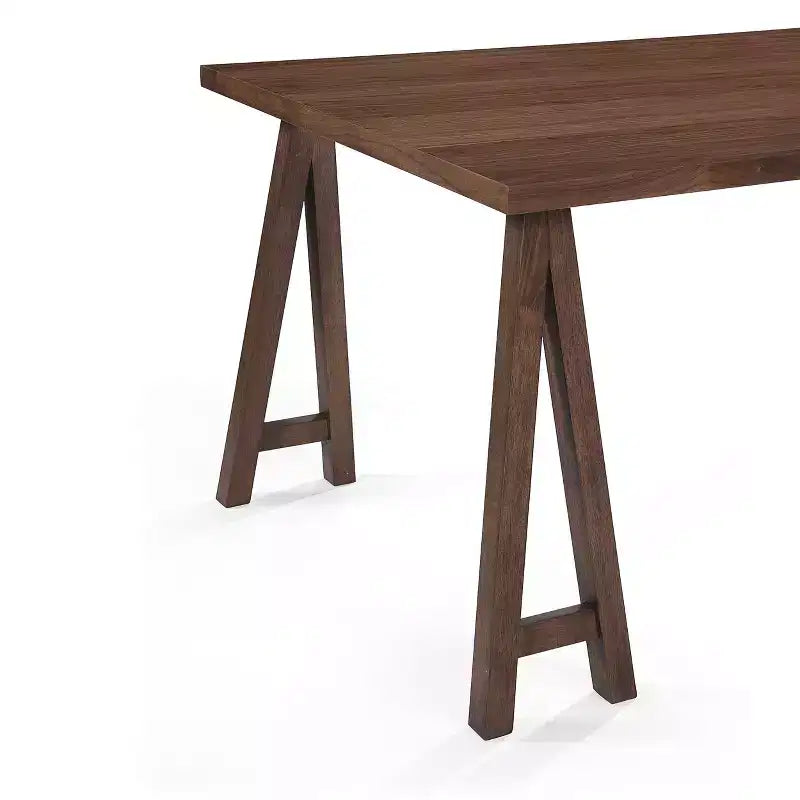 GDFStudio Hampton Ensemble de salle à manger 7 pièces en bois d'hévéa rembourré de style moderne du milieu du siècle