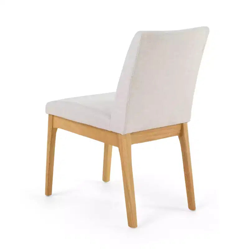GDFStudio Hampton Ensemble de salle à manger 7 pièces en bois d'hévéa rembourré de style moderne du milieu du siècle