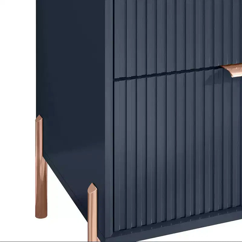 Ensemble Festivo 3 pièces : 2 tables de chevet modernes élégantes à 2 tiroirs et 1 commode à 6 tiroirs