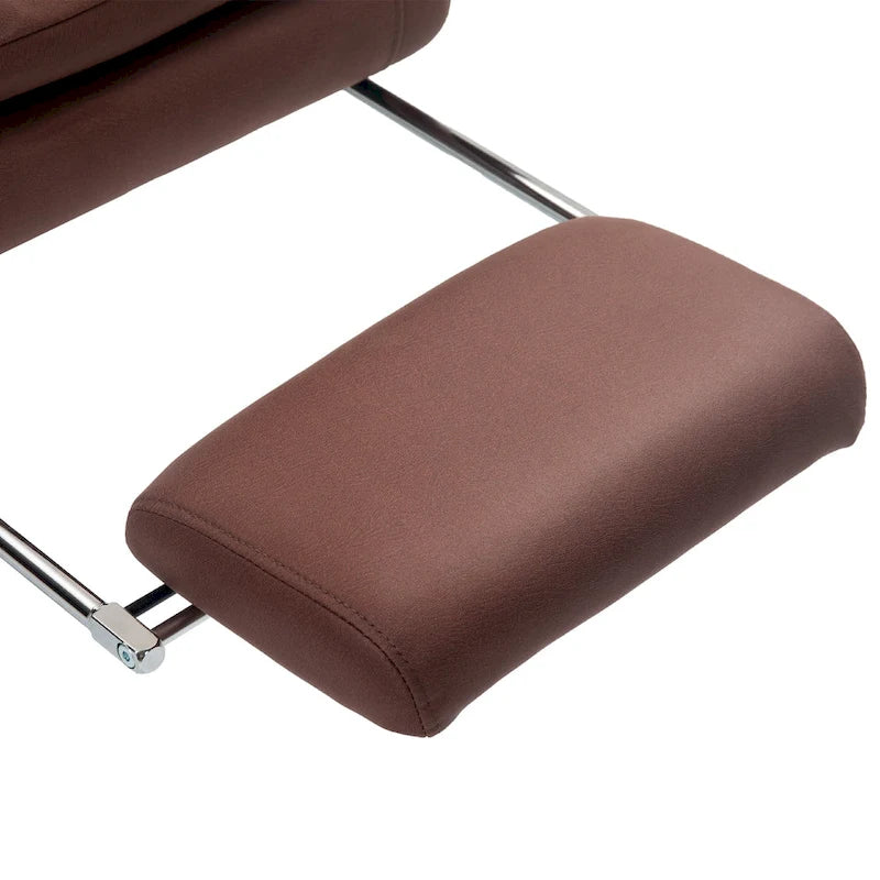 Fauteuil de bureau massant inclinable avec chauffage et vibrations | Microfibre | Blanc crème