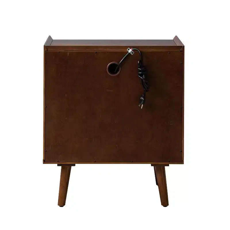 Lot de 2 tables d'appoint Janet à 3 tiroirs avec station de charge | KARAT HOME