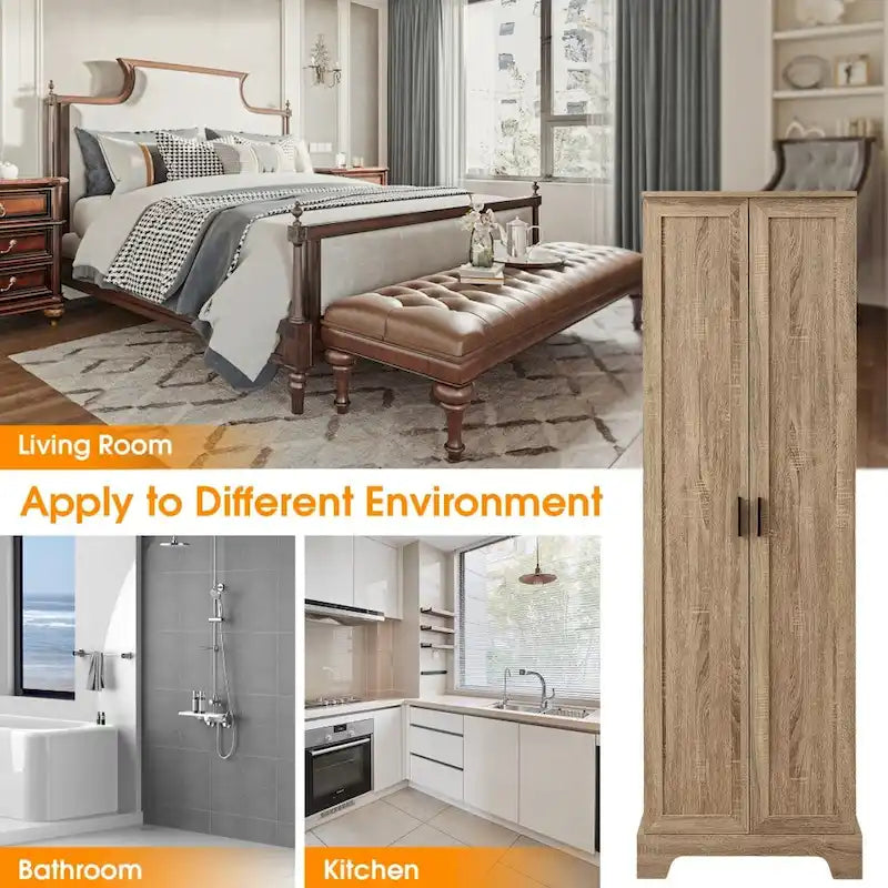 Armoire de rangement à deux portes pour salle de bains
