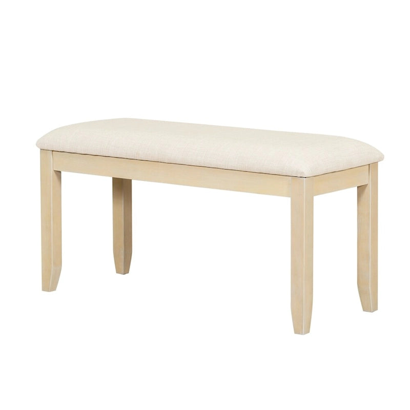 Ensemble de salle à manger contemporain de 6 pièces avec table à rallonge de 198 cm et pied central