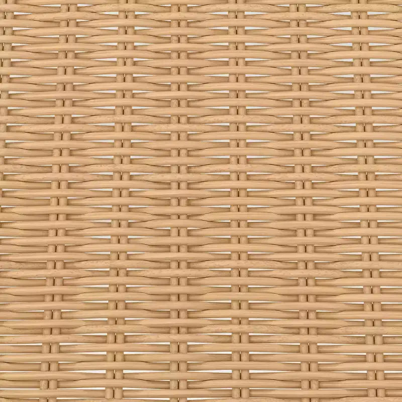 Lot de 4 chaises de salle à manger d'extérieur en osier marron sans accoudoirs - Threshold