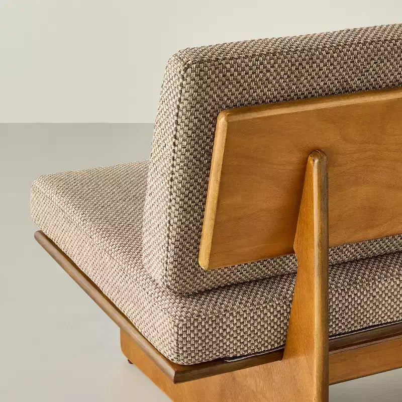 Banc rembourré Mid-Century Tissage Champignon avec dossier - Hearth & Hand鈩?avec Magnolia